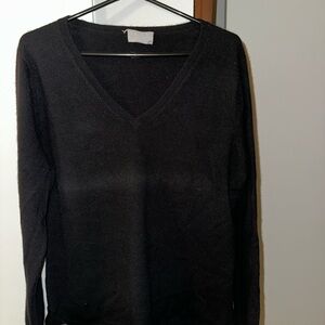 Pure Collection Black V-Neck Sweater